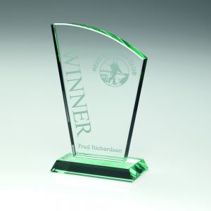 Alternative view of JADE GLASS SAIL PLAQUE (15MM THICK)